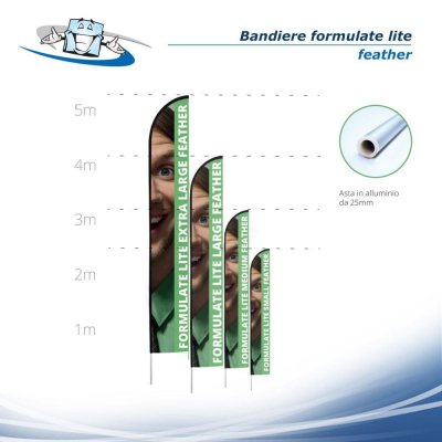 Bandiere - Formulate Lite Feather personalizzabili con asta in alluminio