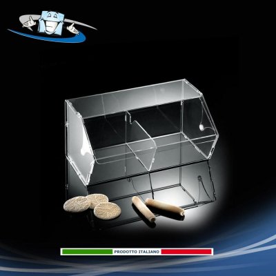 Porta cialde in plexiglass da banco