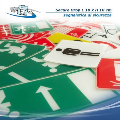 Secure Drop - Segnaletica di sicurezza adesiva con effetto 3D