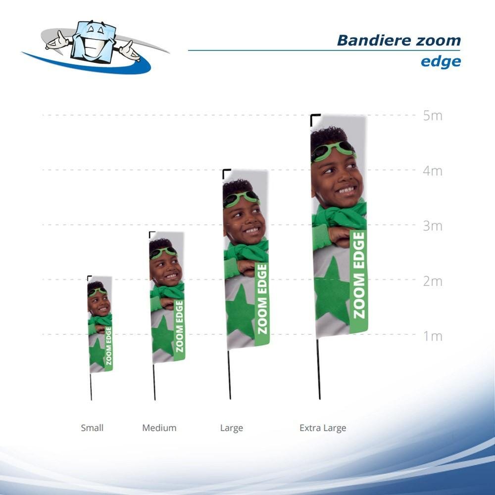 Bandiere Zoom pubblicitarie personalizzabili rettangolari