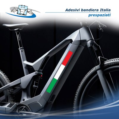 N. 2 pz. Adesivo bandiera dell'Italia per personalizzare caschi auto moto biciclette telefoni oggetti vari e da modellismo