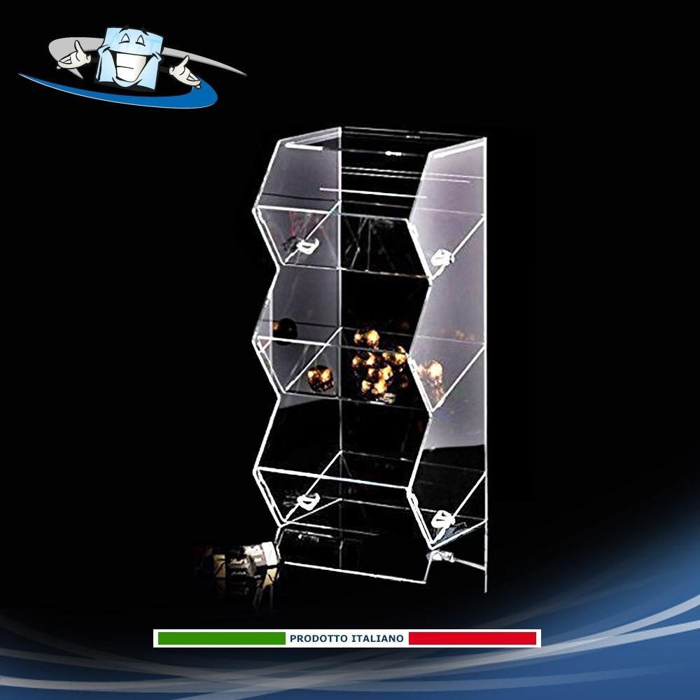 Porta caramelle, contenitori in plexiglass da banco