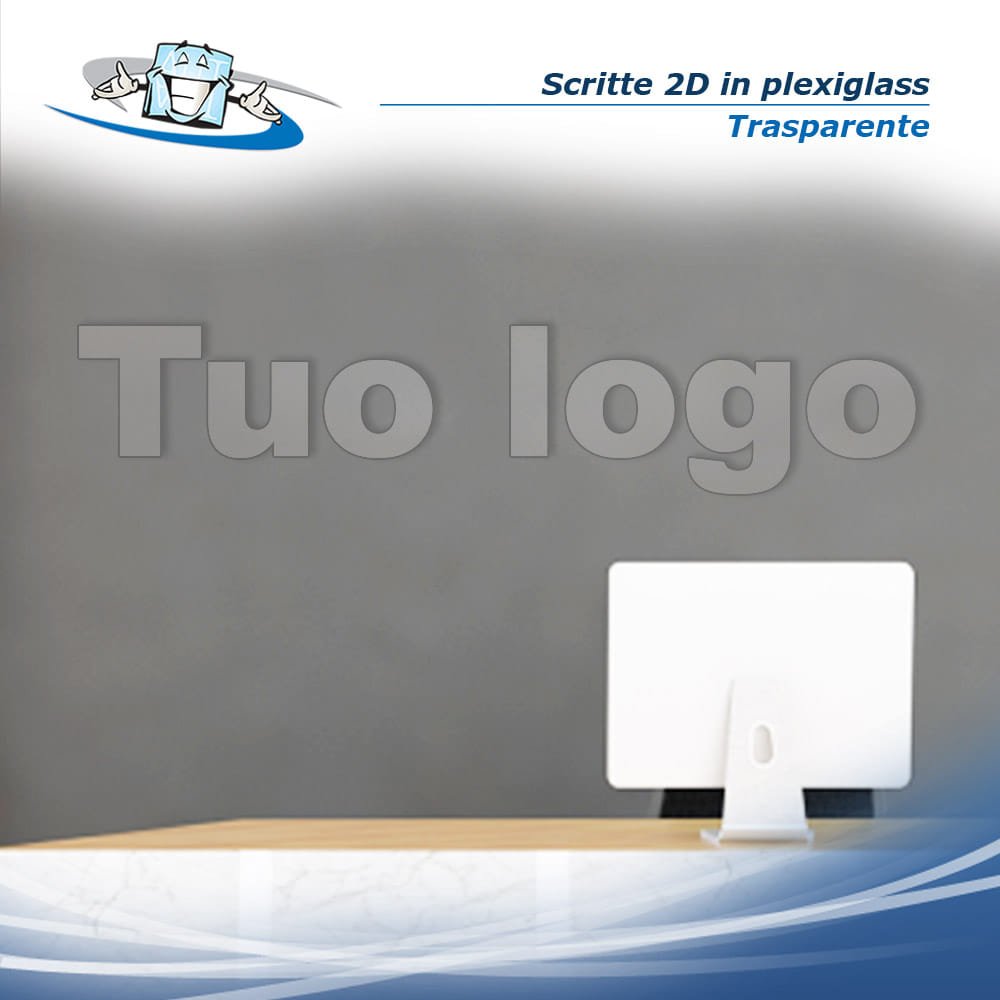 Scritta Nome Logo Plexiglass - Trasparente