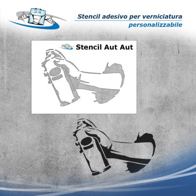 Stencil personalizzato adesivo per pittura per disegni e segnaletiche