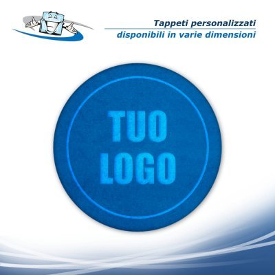 Tappeti rotondi personalizzati in varie dimensioni con retro antiscivolo