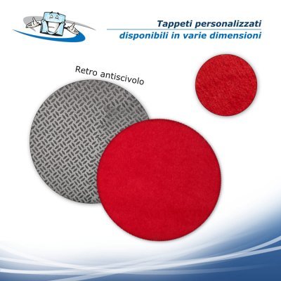 Tappeti rotondi personalizzati in varie dimensioni con retro antiscivolo