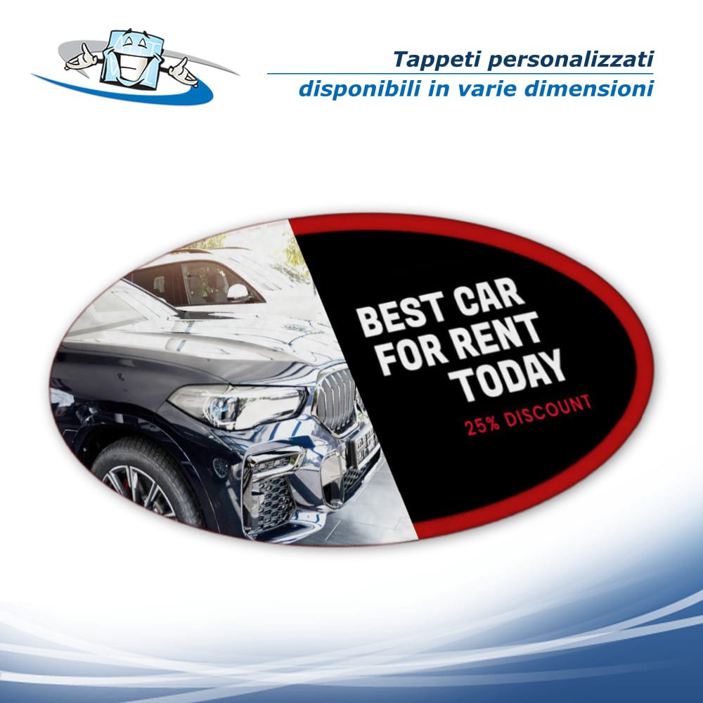 Tappeti rotondi personalizzati in varie dimensioni con retro antiscivolo