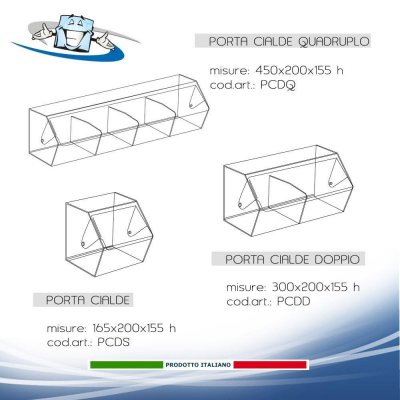 Porta cialde in plexiglass da banco