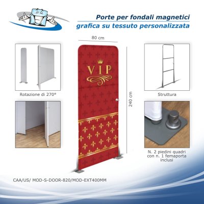 Modulate - Fondali magnetici componibili con grafica su tessuto personalizzata