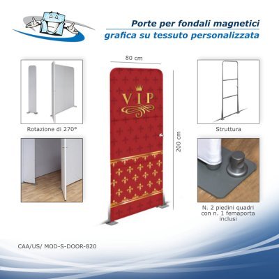 Modulate - Fondali magnetici componibili con grafica su tessuto personalizzata