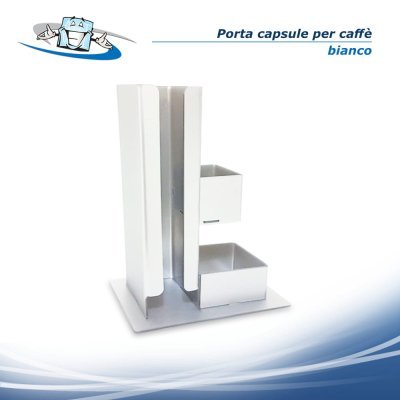 Porta capsule da caffè in plexiglass bianco