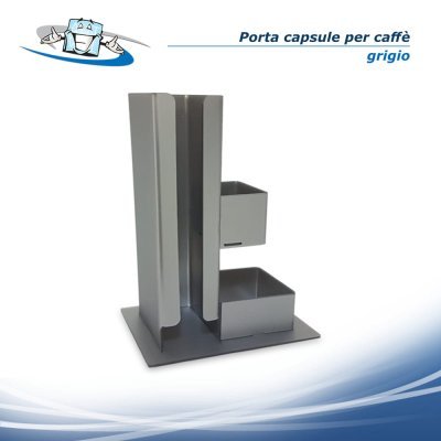 Porta capsule da caffè in plexiglass grigio