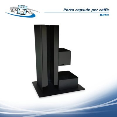Porta capsule da caffè in plexiglass nero