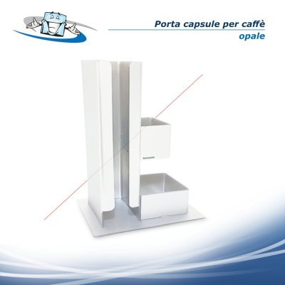 Porta capsule da caffè in plexiglass opale