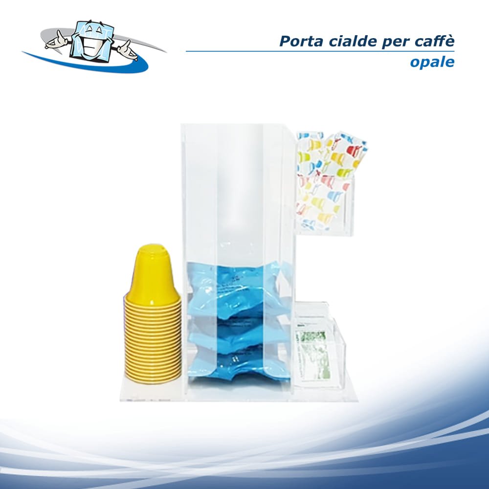 Porta cialde da caffè in plexiglass opale
