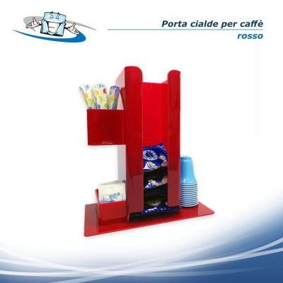 Porta cialde da caffè in plexiglass rosso