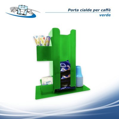 Porta cialde da caffè in plexiglass verde
