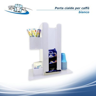 Porta cialde da caffè in plexiglass bianco