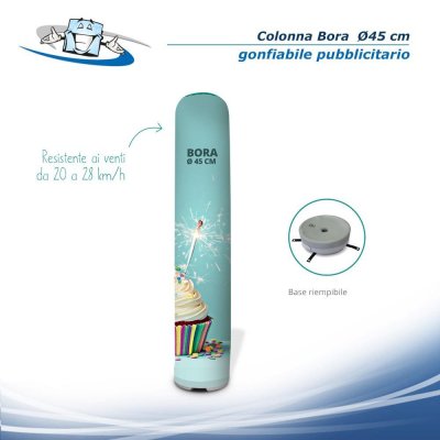 Colonna Bora Ø 45 - Gonfiabile pubblicitario per fiere personalizzato