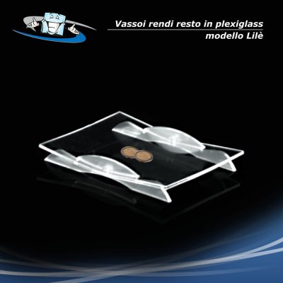 Rendi Resto Vassoio da banco o cassa per pagamenti in plexiglass in vari modelli - mod. Lilè