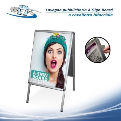 A-Sign Board - Lavagna pubblicitaria con cavaletto bifacciale