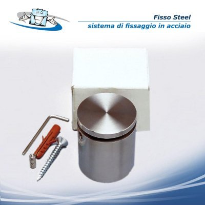 Fisso Steel - Distanziatore a parete in acciaio vari diametri disponibili