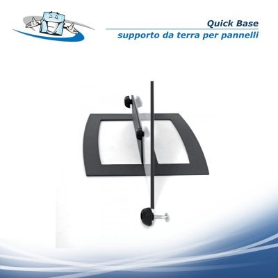 Quick Base - Supporto a terra per pannelli di grandi formati per interno e esterno