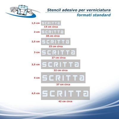 Stencil personalizzato adesivo per pittura per scritte lettere nomi segnaletiche