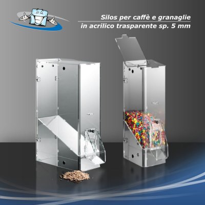 Silos per Granaglie Caffè - Dispenser Rettangolare 2 dimensioni
