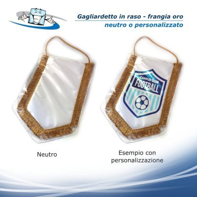 Gagliardetto Neutro o con Stampa Personalizzata Mono o bifacciale - Supporto Grafico Gratuito