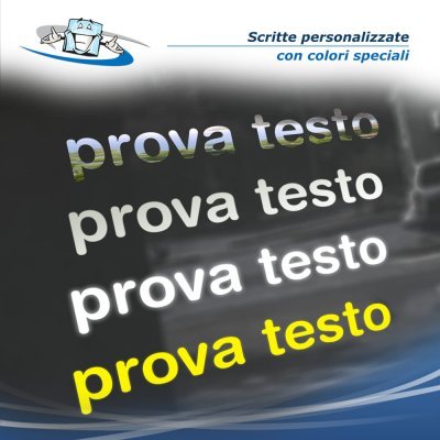 Scritta adesiva personalizzata prespaziata senza fondo in vinile colorato