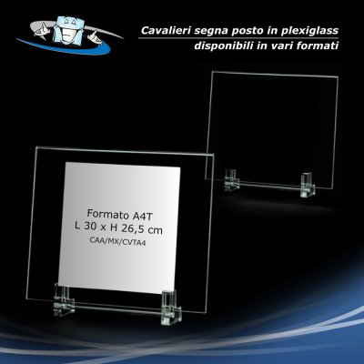 Cavalieri segna nome in plexiglass da tavolo formato A4T