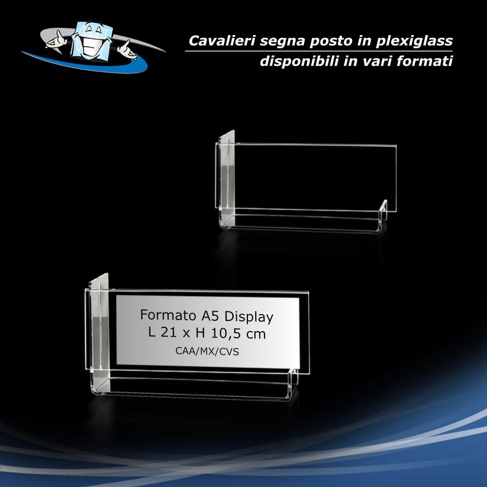 Cavalieri segna nome in plexiglass da tavolo formato A5 display