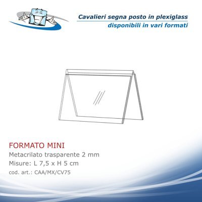 Cavalieri segna nome in plexiglass da tavolo formato Mini