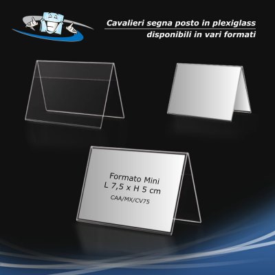 Cavalieri segna nome in plexiglass da tavolo formato Mini