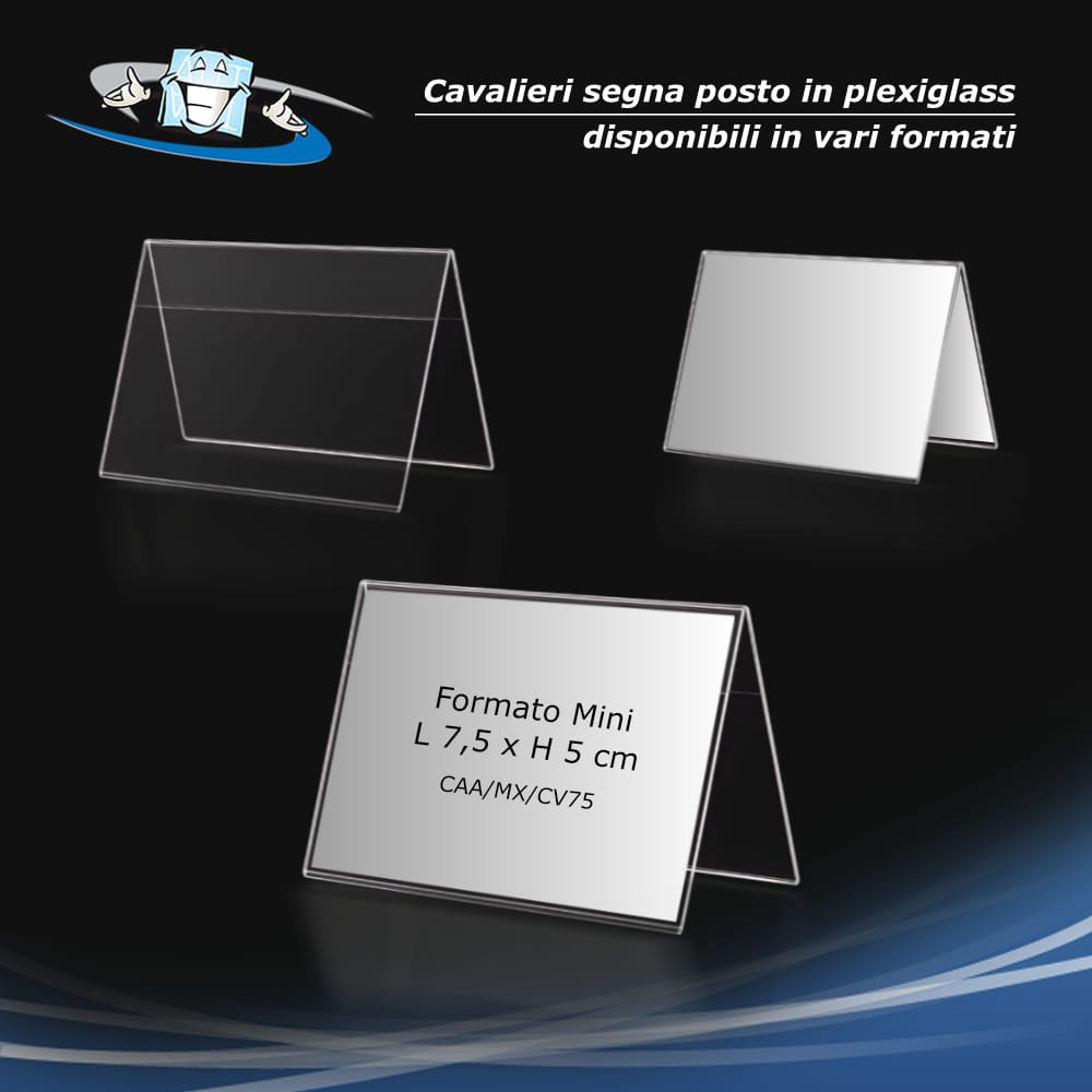 Cavalieri segna nome in plexiglass da tavolo formato Mini