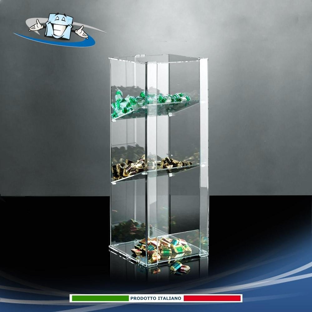 Dispenser bar vetrina in plexiglass senza sportello