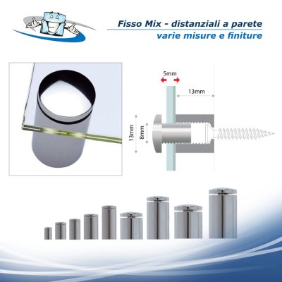 Fisso Mix - Distanziale per pannelli o lastre in varie misure e finiture