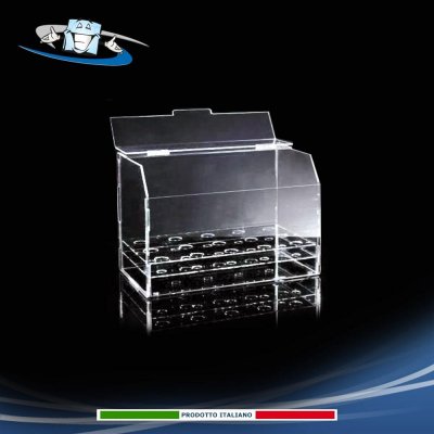 Contenitore bar per coni e cialde in plexiglass per alimenti