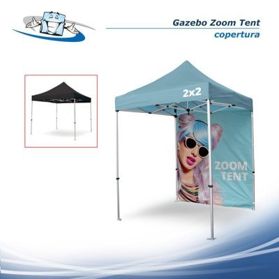 Gazebo Zoom Tent 2x2 m - Padiglione pubblicitario personalizzabile per fiere e manifestazioni