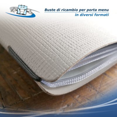 Buste di ricambio per porta menu conf. da 10 pz. (n. 40 facciate)