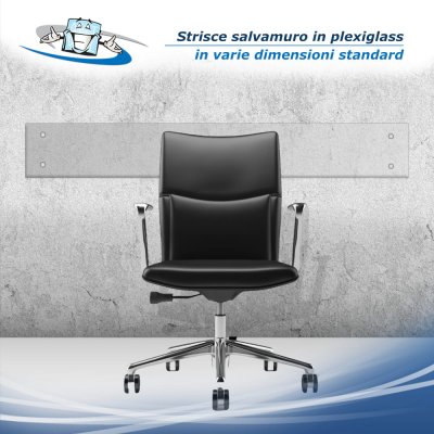 Strisce salvamuro in plexiglass 3 mm in vari colori e dimensioni standard