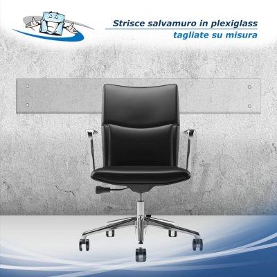 Strisce salvamuro in plexiglass 3 mm in vari colori tagliate su misura