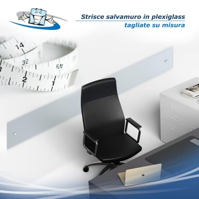 Strisce salvamuro in plexiglass 3 mm in vari colori tagliate su misura