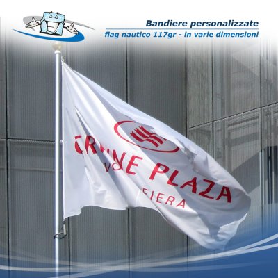 Bandiere rettangolari personalizzate in tessuto nautico 117 g/m²