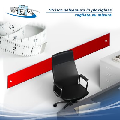 Strisce salvamuro in plexiglass 3 mm in vari colori tagliate su misura