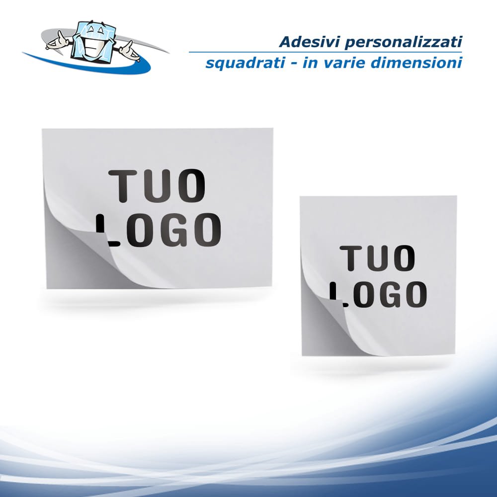 Adesivi Personalizzati Squadrati in varie dimensioni adatti per uso esterno
