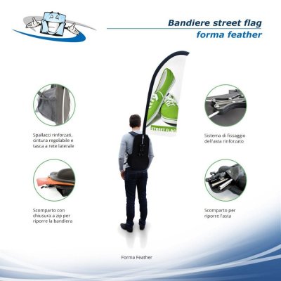 Street flag - Zaino con bandiera personalizzata