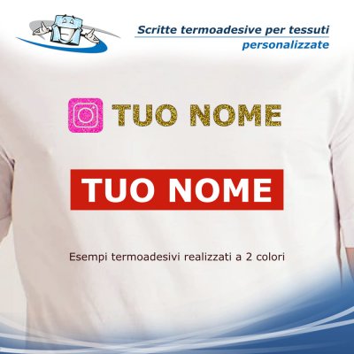 Scritte adesive per tessuti personalizzate Termoadesivi applicabili anche con ferro da stiro