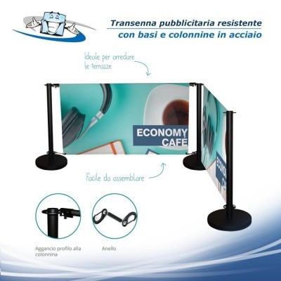 Economy Café - Transenna in acciaio per interno o esterno